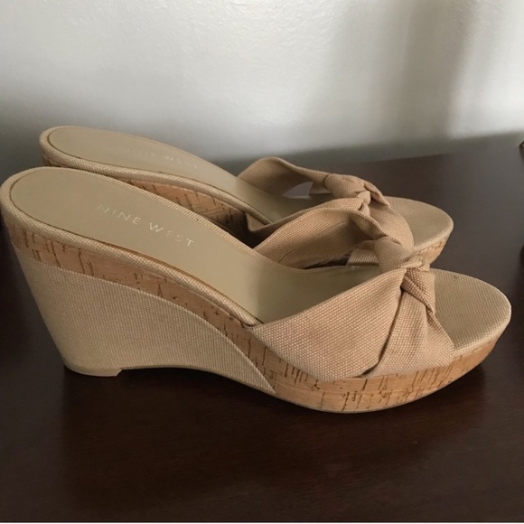Nine West Shoes - Nine West Tan Wedges Size 6